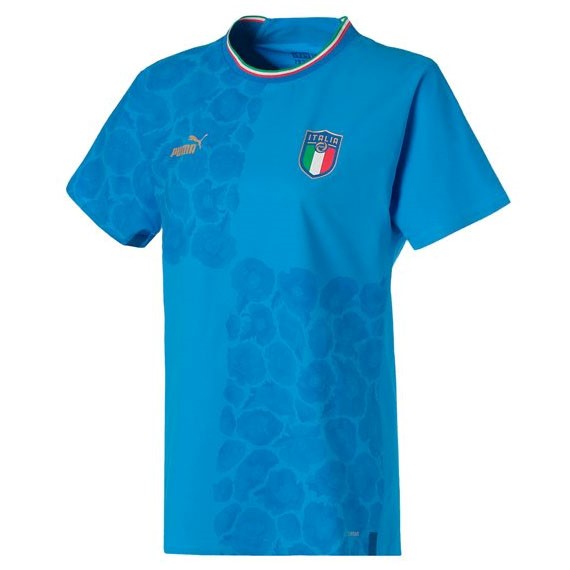 Camiseta Italia Mujer Euro 2022 Azul